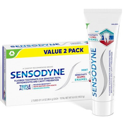 Sensodyne Sensitivity Gum and Enamel Mint Toothpaste 2.3oz//2pk - Imperfect box by This is Beauty US