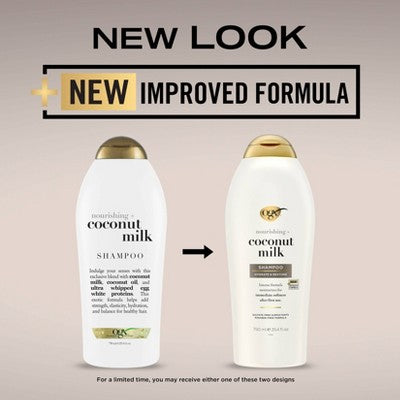 OGX Nourishing Coconut Milk Moisturizing Shampoo 25.4 fl oz - Imperfect Container by This is Beauty US