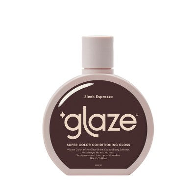 Glaze SuperGloss Color Conditioning Hair Gloss Brunette Sleek Espresso Brown 6.4 fl oz - Imperfect Container by This is Beauty US