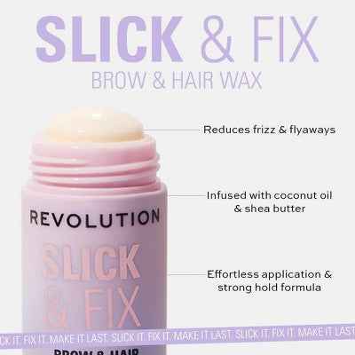 Makeup Revolution Slick &amp; Fix Brow; Hair Stick 0.45oz - New