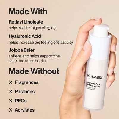 Honest Beauty Honestly Pure Retinyl Serum with Retinyl Linoleate 1.0 fl oz - New