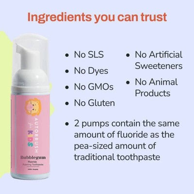 Autobrush Bubblegum Fluoride Foaming Toothpaste 3.4oz - Imperfect Box by This is Beauty US