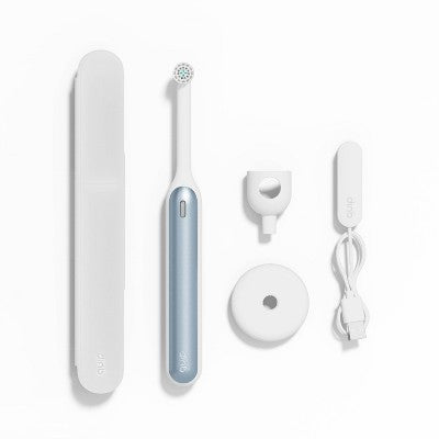 quip Rev Oscillating Rechargeable Electric Toothbrush White/Blue - Imperfect Box by This is Beauty US