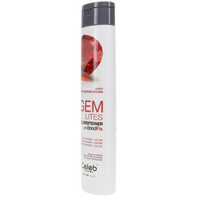 Celeb Luxury Gem Lites Colorditioner with BondFix Amber Deep Copper Brown 8.25 oz - New by This is Beauty US