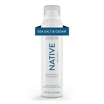 Native Spray Deodorant Sea Salt &amp; Cedar 3.5oz - Imperfect Container