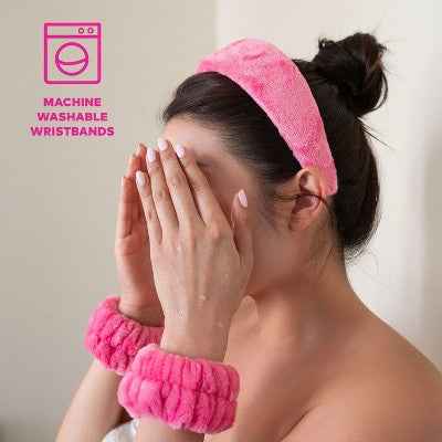 MakeUp Eraser Drip Eraser Head Band/Wrist Guards 3ct - New