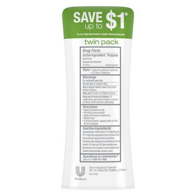 Dove Beauty Advanced Care Cool Essentials 72-Hour Women&amp; Antiperspirant &amp; Deodorant 2.6oz/2pk - New by This is Beauty US