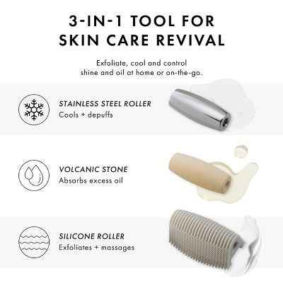 Tweezerman 3-in-1 Skin Revival Roller Kit - New