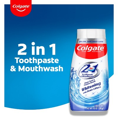 Colgate 2-in-1 Whitening Gel Toothpaste and Mouthwash 4.6oz - New by This is Beauty US