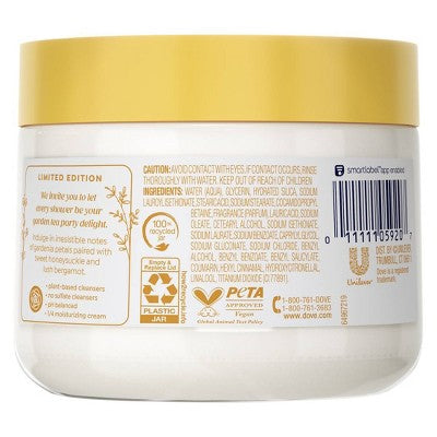 Dove Beauty Garden Tea Party Body Scrub Honeysuckle Gardenia Limited Edition 15oz - Imperfect Container by This is Beauty US