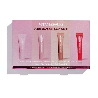 Vitamasques Stocking Stuffer Favorite Lip Gift Set 4ct - Imperfect Box  DestGlow