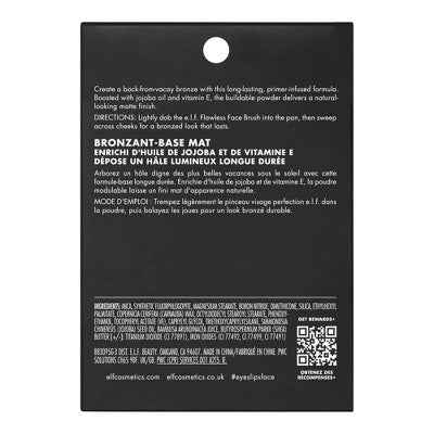 e.l.f. Primer-Infused Matte Bronzer Fresh Tan 0.35oz - New