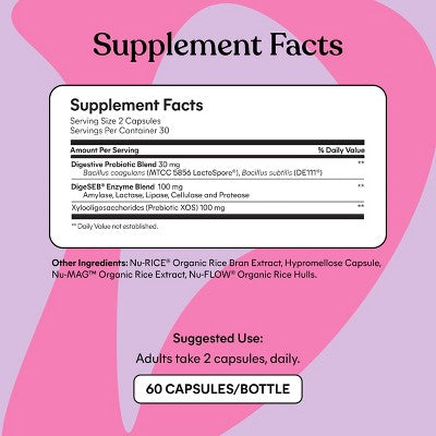 Lemme Debloat Daily Digestive Capsules 60ct - New by This is Beauty US