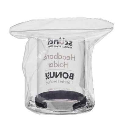 scünci Headband and Hair Accessories Organizer with Bonus Headband Clear 2pcs - New