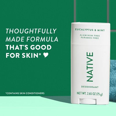 Native Solid Deodorant Eucalyptus &amp; Mint 2.65oz - Imperfect Container by This is Beauty US