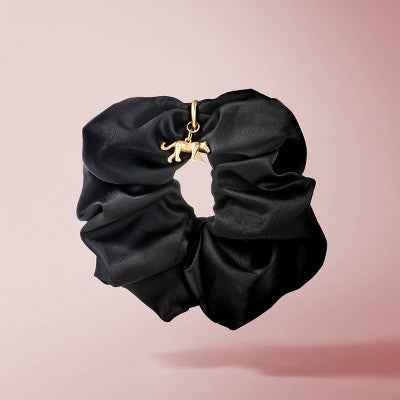 The Hair Edit Charming Ruched Ribbon Satin Scrunchie - Imperfect Box