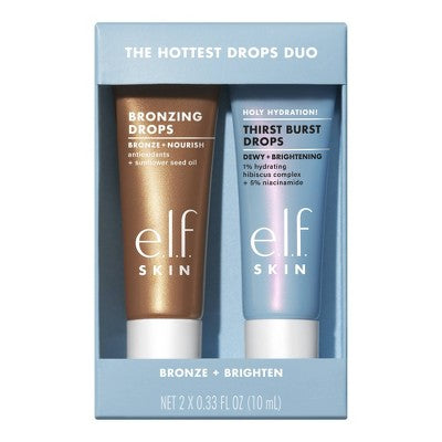 e.l.f. SKIN The Hottest Drops Duo Bronzing Drops &amp; Holy Hydration 2ct/0.33oz - Imperfect Box