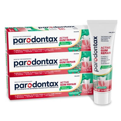 Parodontax Active Gum Repair Toothpaste Breath Freshener 3.4oz/3pk - New by This is Beauty US