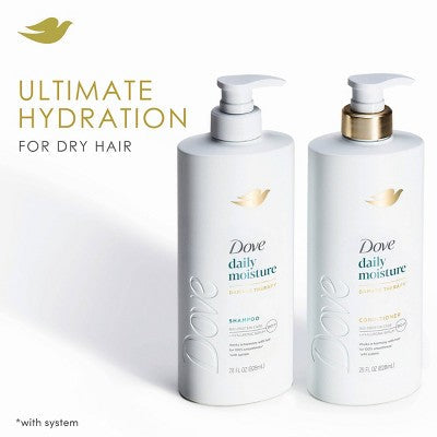 Dove Beauty Daily Moisture Hair Shampoo with Hyaluronic Serum &amp; Bio-Protein Care 28 fl oz - Imperfect Container by This is Beauty US