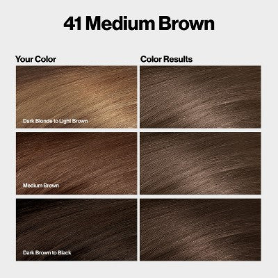Revlon ColorSilk Permanent Hair Color with Bond Repair Complex 41 Medium Brown 4.4 fl oz - Imperfect Box by This is Beauty US
