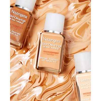 Neutrogena Skin Clearing Oil-Free Liquid Foundation with Salicylic Acid 30 Buff 1 fl oz - Imperfect Container