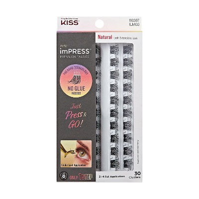 KISS Products imPRESS Press-On Self Adhesive Eyelashes Refill Natural 30ct - New by This is Beauty US