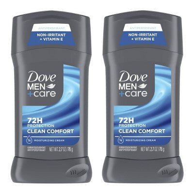 Dove Men+Care 72-Hour Antiperspirant Deodorant Stick Clean Comfort 2.7oz/2ct - New by This is Beauty US