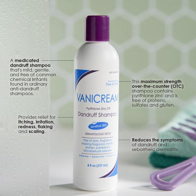 Vanicream Unscented Medicated Anti-Dandruff Shampoo for Sensitive Skin 8 fl oz - New by This is Beauty US