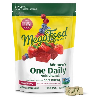 MegaFood Womens Multivitamin Mixed Berry Soft Chew 30ct - New by This is Beauty US