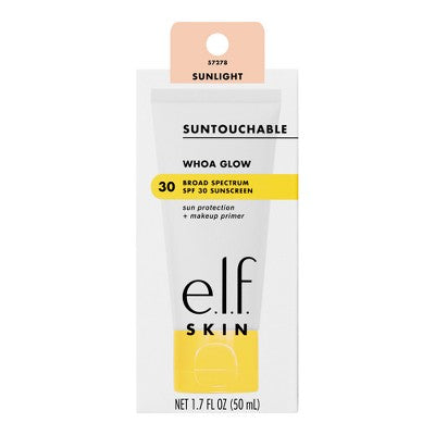 e.l.f. SKIN Suntouchable Whoa Glow Sunscreen &amp; Primer Sunlight SPF 30 1.69 fl oz - Missing Box by This is Beauty US