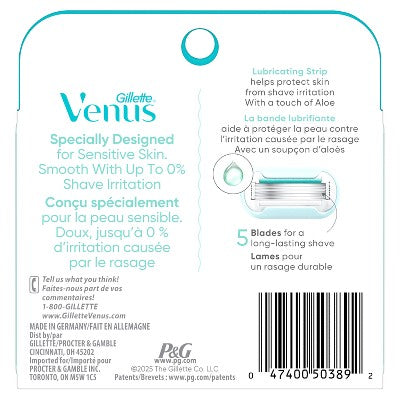 Venus Deluxe Smooth Sensitive Women &amp; Razor Blade Refills 4ct - Imperfect Box by This is Beauty US