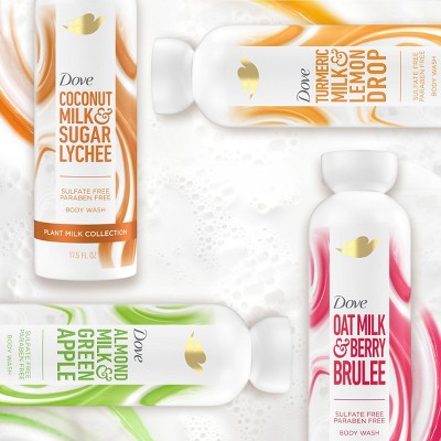 Dove Beauty Plant Milk Body Wash Oat Milk; Berry Brulee 17.5 fl oz - New by This is Beauty US