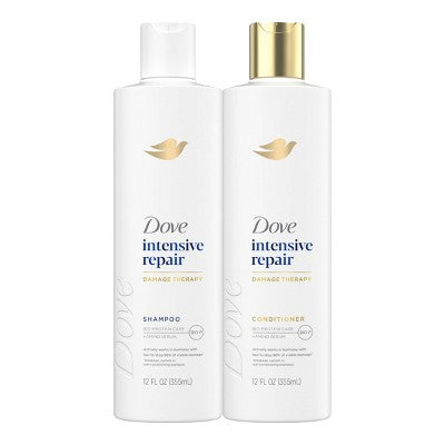 Dove Beauty Intensive Repair Shampoo &amp; Conditioner Set for Damaged Hair 12 fl oz/ 2ct - New by This is Beauty US