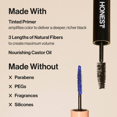 Honest Beauty Extreme Volume Mascara + Bold Lash Primer Black 0.27 fl oz - Imperfect Box by This is Beauty US