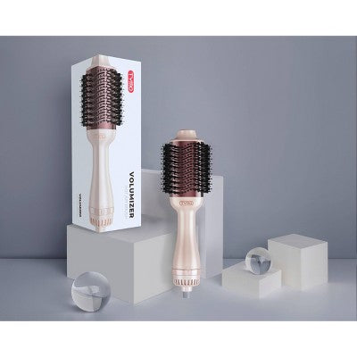 TYMO Volumizer Hot Air Brush Hair Dryer Champagne Pink - Imperfect Box by This is Beauty US
