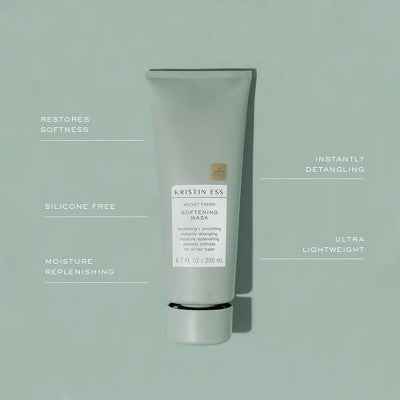 Kristin Ess Softening Hair Mask Hydrate + Smooth Dry Damaged Hair 6.7 fl oz - Imperfect Container