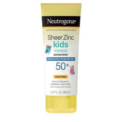 Neutrogena Sheer Zinc Kids Sunscreen Lotion SPF 50 3 fl oz - New