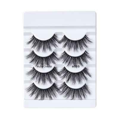KISS Products Lash Couture Matte Black False Eyelashes Matte Cheviot 8ct - New