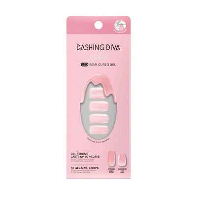Dashing Diva Glaze Semi-Cured Gel Nail Polish Strips Ballerina Blush 32ct - New
