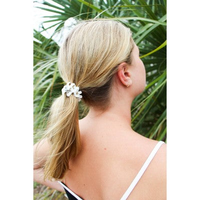 TELETIES Large Hair Ties 3pc Coconut White - Imperfect Box by This is Beauty US