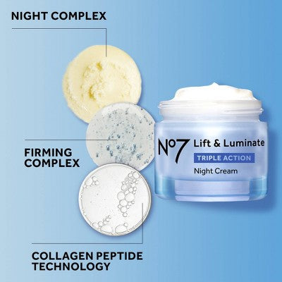 No7 Lift Luminate Triple Action Night Cream 1.69 fl oz - Imperfect Box by This is Beauty US