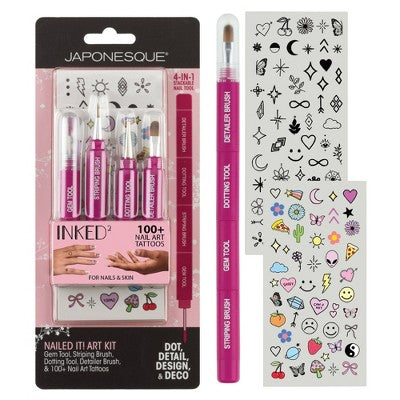 JAPONESQUE Nailed It! Art Kit. Inked By Dani Nail Art Tattoos 6pc - New by This is Beauty US