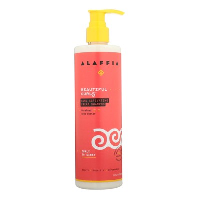 Alaffia Beautiful Curls Curl Activating Cream Shampoo Unrefined Shea Butter 12 oz - Imperfect Container by This is Beauty US
