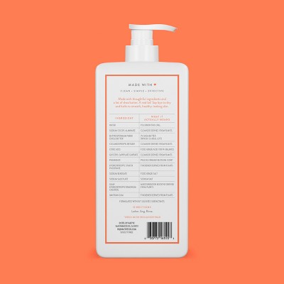 Native Moisturizing Shea Butter 24hr Hydration Body Wash Peach &amp; Orange Blossom 18 fl oz - Imperfect Container