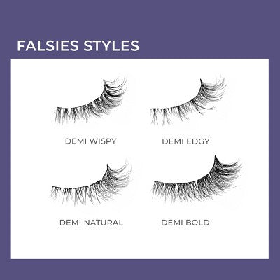 KISS Products imPRESS Long Lasting Press-On Self Adhesive False Eyelashes Demi Wispy 25ct - Imperfect Box by This is Beauty US