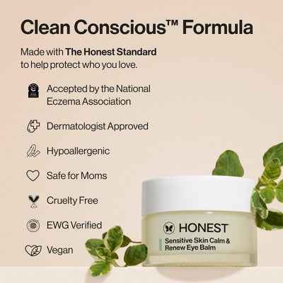 Honest Beauty Calm &amp; Renew Melting Eye Balm with Calming Phyto-Blend 0.5oz - New