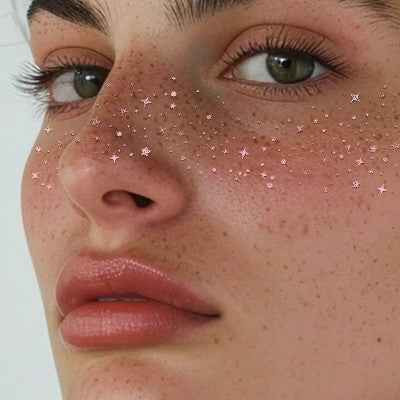 Fazit Rose Gold Glitter Freckle Makeup Patches - New