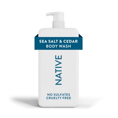 Native Body Wash Sea Salt &amp; Cedar with Pump 36 fl oz - New by This is Beauty US