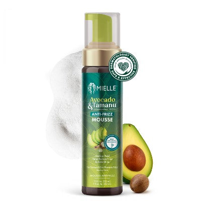 Mielle Organics Avocado &amp; Tamanu Anti-Frizz Mousse 7.5 fl oz - New by This is Beauty US