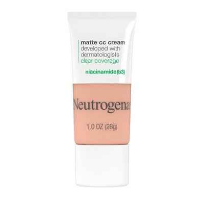 Neutrogena Clear Coverage Flawless Matte Color Correcting Cream, Full-Coverage 3.0 Vanilla - New